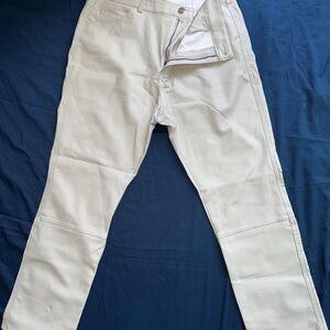 H&M Cream Leather Pants